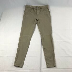 American Eagle Super Super Stretch X4 Womens Tan Hi-Rise Pants Jeggings Sz 4 Reg